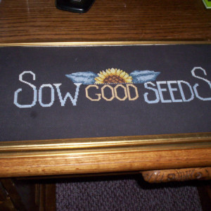 Sow good Seeds Cross stitch picture