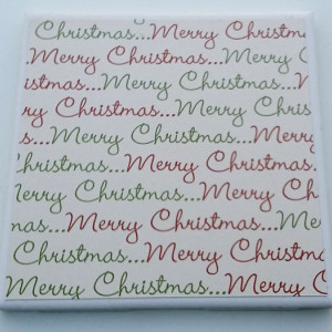 Merry Christmas Ornament Drinking Coasters