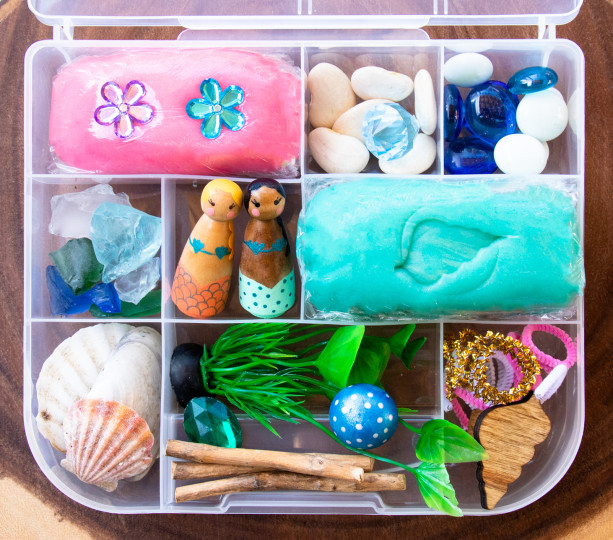 Mermaid Sensory Kit | Mermaid Play Dough Kit