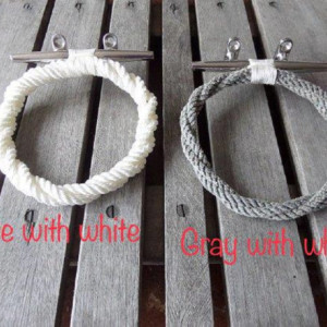 Rope Towel Ring on Stainless Steel Cleat