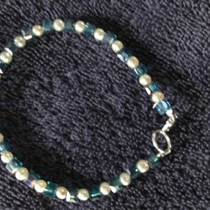 Turquoise  and Cream Bracelet