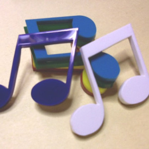 music charms, musical notes, laser cut charms 
