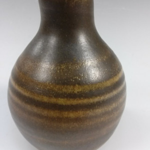 Wheel Thrown Pottery Bottle/Bud Vase with Local Clay Slip