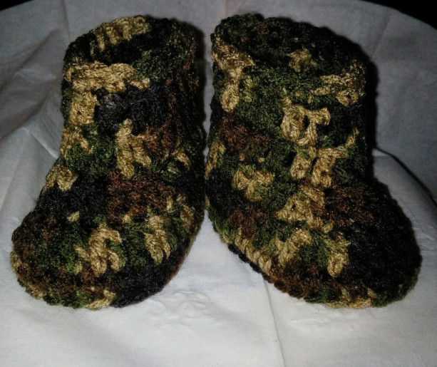 Baby Booties -  Boots - Camo