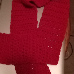 Crochet Red Scarf