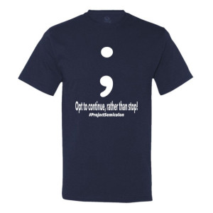 Semicolon Men's T-Shirt - Tee - Shirt - Project Semicolon - Suicide Awareness