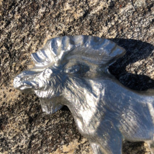Moose magnet pewter figurine, hand cast