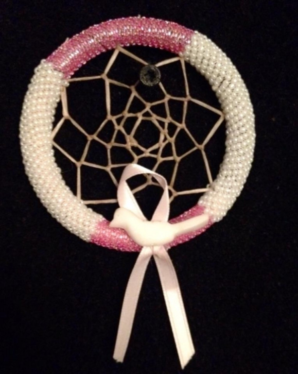 Pink and White Dream Catcher