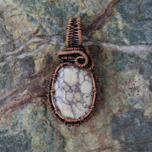 Viper Jasper Hand Crafted Pendant -  Lovely Cream and Brown Color