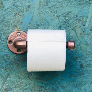 Pipe Toilet Paper Holder -- Industrial, Rustic, Farmhouse, Steampunk, Modern Bathroom Decor & Storage