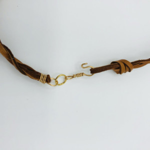 15” Leather Celtic Choker Necklace 