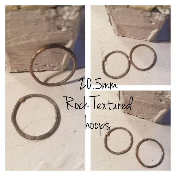 20 5 mm Rock Stone Texture Hoops