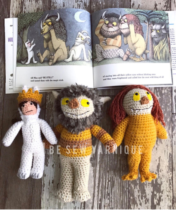 Inspired by Where the Wild Things Are character dolls plushies
