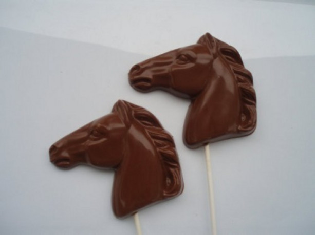 12 Large Horse Head Chocolate pops are made fresh to order
