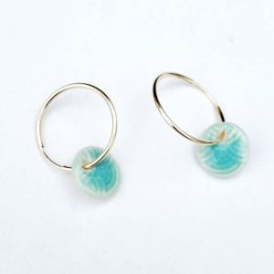 Charming hoop earrings in sterling or gold fill