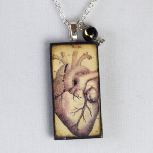 AS IS SALE - Anatomical Heart Pendant with 18 Inch Chain