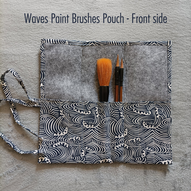 Waves Paint Brushes Pouch