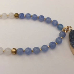 Delightful Blue Aquamarine Beaded Necklace