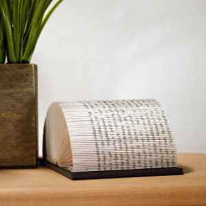 Folded Book - Card Holder - Recycled Book - Upcycled