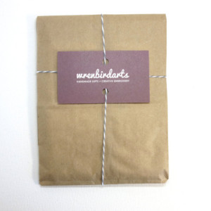 Embroidered Owl Handkerchief Handmade Owl Gift by wrenbirdarts 