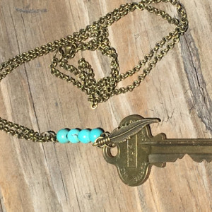 Feather Key necklace 
