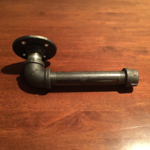 Industrial Black Pipe Toilet Paper Holder, Urban, Loft, Steampunk Style, "DIY" Easily assembles in minutes