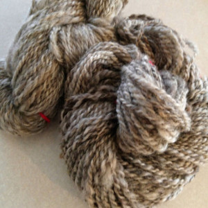 Handspun yarn-Romney-Wool- 3 skeins 328yds- super soft- knit- crochet- knitting supplies- gray yarn- silver yarn- silver-natural yarn