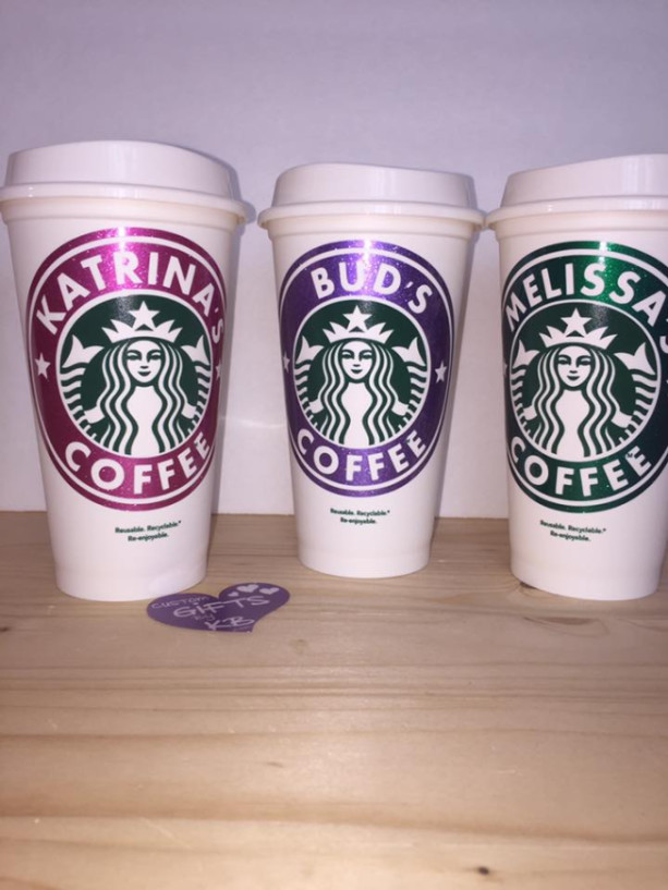 Glitter Name Starbucks travel cup