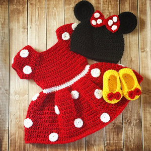 Minnie Mouse Inspired Costume/Minnie Mouse Hat/ Minnie Mouse Costume- MADE TO ORDER
