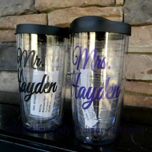SET OF 2 Personalized Custom Mr and Mrs. Tumblers for the Bride and Groom  Wedding Gifts Personalized Gifts for the Bride and Groom