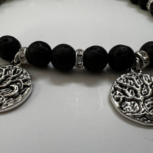 Tree of Life Lava Stone Anklet