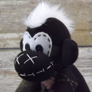 Sock monkey : Dylan ~ The original handmade plush animal made by Chiki Monkeys
