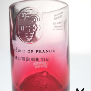 Red Ciroc Bottle Upcycled Shotglasses, Set of 2