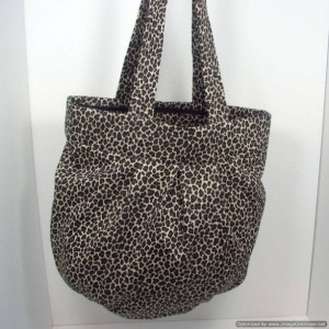 Cheetah Pleated  Fabric Handbag