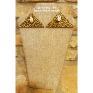 Cheetah Print Fabric, Ankara Earrings, Animal Print Earrings, Cowrie Earrings,  Cowrie Shell Earrings, Beaded Earrings, Cowry Earrings, Shell