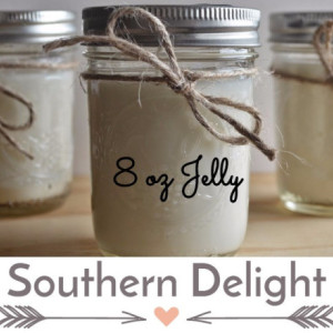 Southern Delight 8 ounce  Scented Handcrafted Soy Candle Jelly Jar