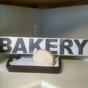 Hand painted wood Bakery Sign, distressed rustic wood sign for Kitchen or home decor.