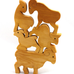 Wood Stacking Goats Puzzle For Advanced Toddlers To Adults 666201902