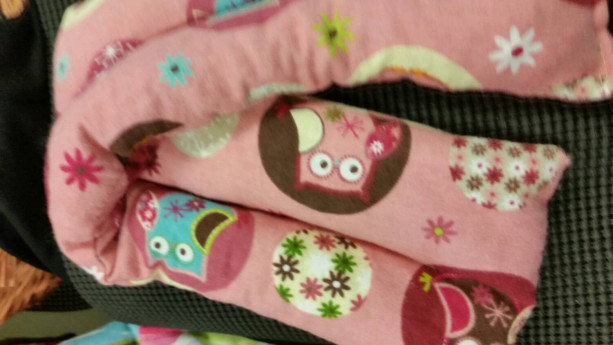 Owls on pink  Microwavable corn bag