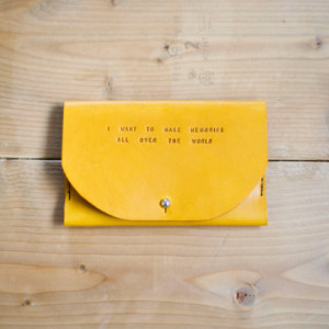 Passport Cover,  Passport Holder, Leather Passport Cover, Travel Wallet, Leather Clutch  (Mustard Yellow Color)