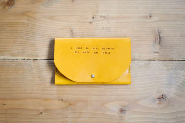 Passport Cover,  Passport Holder, Leather Passport Cover, Travel Wallet, Leather Clutch  (Mustard Yellow Color)