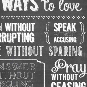 10 Ways To Love | Inspirational Art Print | Scripture Home Decor | Housewarming Gift | Gift For Couple
