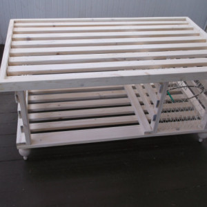 Handmade Wooden Lobster Trap Coffee Table, White Finish! Free Shipping!