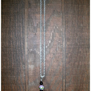 Purple Art Glass Necklace #182