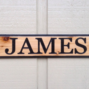 Custom Personalized Handmade Routed Cedar Name Sign