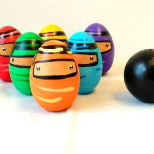 Ninja bowling set - Mini bowling set - Wooden bowling set - Gifts for boys - Kids game - Bowling - Ninja toy - Ninja gift - Wooden toy -