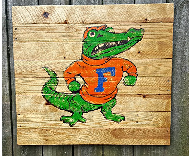 Large Rustic Handmade University of Florida Reclaimed Wooden Pallet Sign
