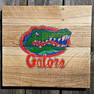 Rustic Handmade Hand Painted University of Florida Gators Reclaimed Wooden Pallet Sign