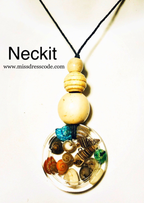 Seashells in Resin Pendant Necklace