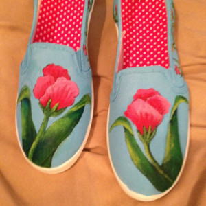 Handpainted Floral Shoes
